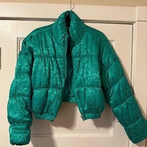 12th Tribe Emerald Green Puffer Jacket